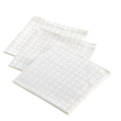 Lot de 3 Serviettes de Table Jacquard Damassé Maillon