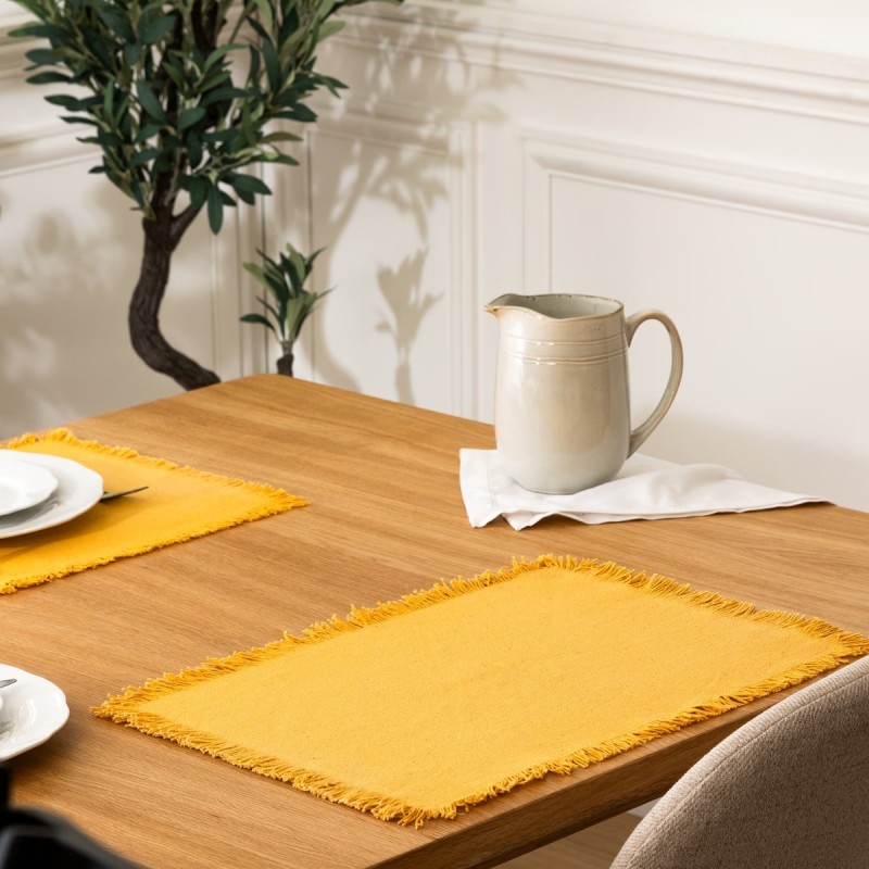 Set de table en coton 30 x 45 cm Mahas jaune