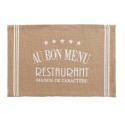 Set de table jute 30 x 45 cm Au bon menu blanc