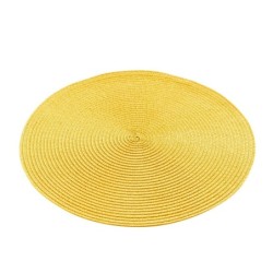 Set de table rond 35 cm polypropylene zebulon jaune