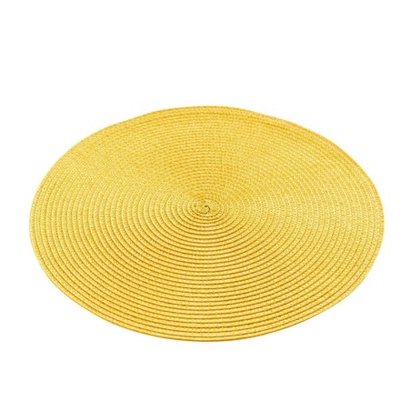 Set de table rond 35 cm polypropylene zebulon jaune