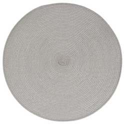 Set de table tresse rond gris clair