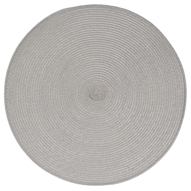 Set de table tresse rond gris clair