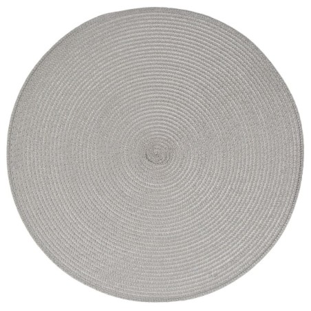 Set de table tresse rond gris clair