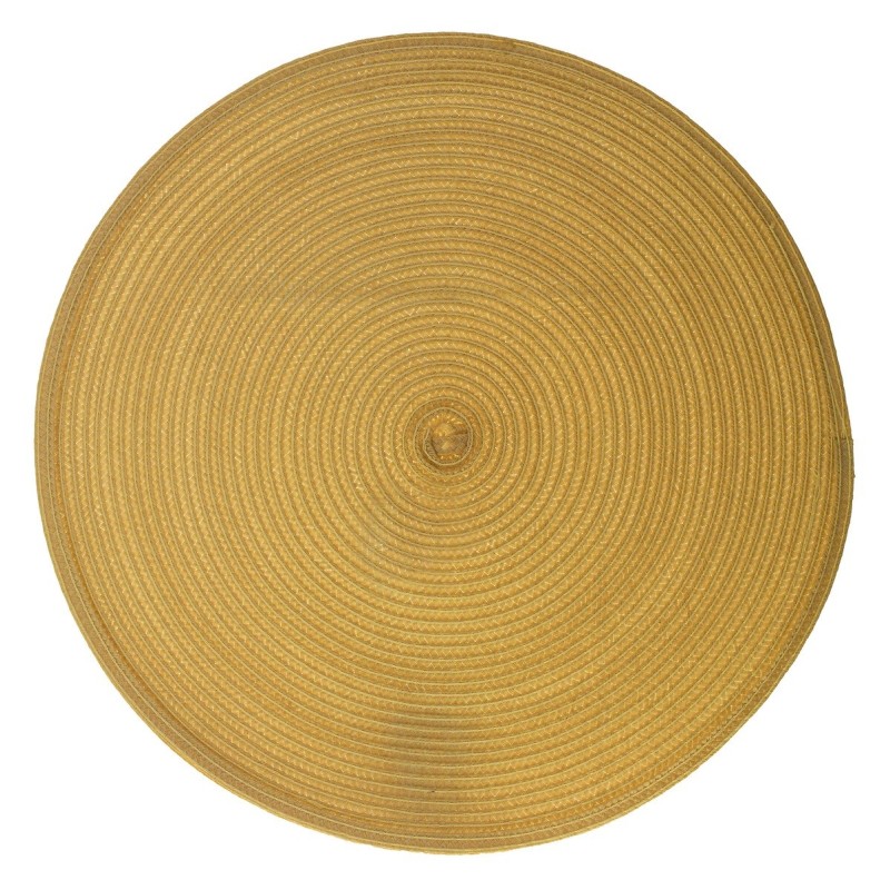 Set de table tresse rond moutarde