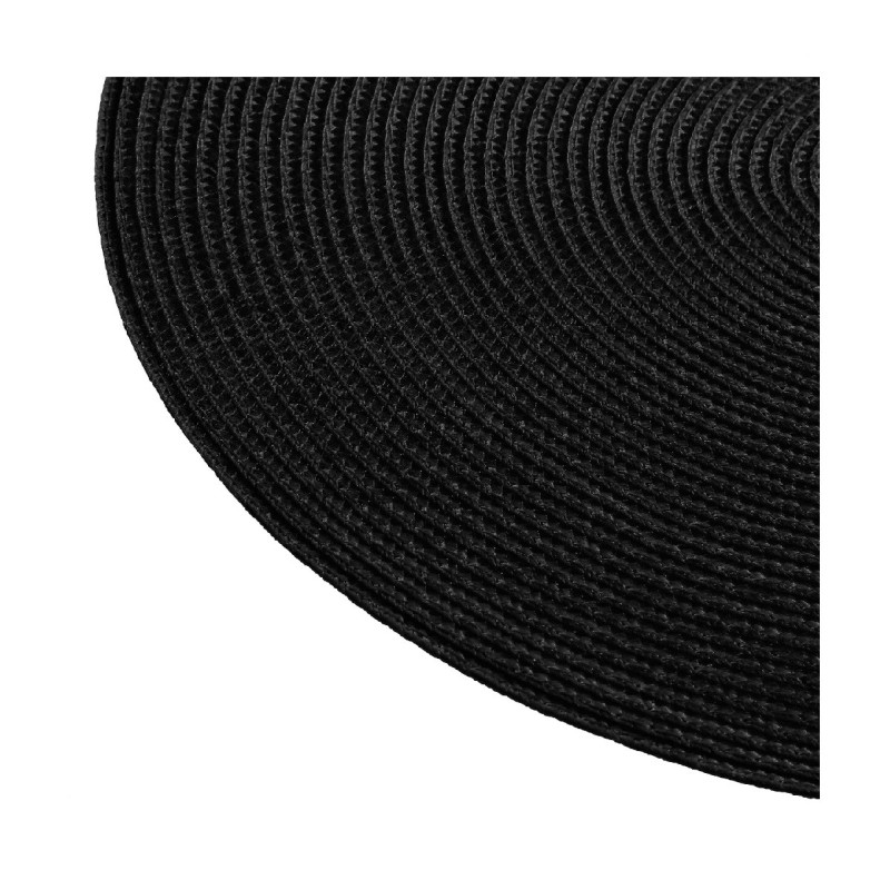 Set de table tresse rond noir