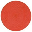 Set de table tresse rond rouge