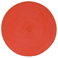 Set de table tresse rond rouge