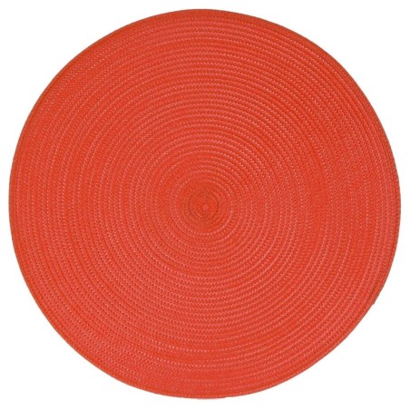 Set de table tresse rond rouge