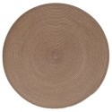 Set de table tresse rond taupe