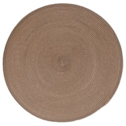 Set de table tresse rond taupe