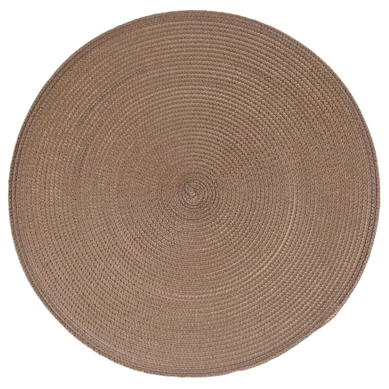 Set de table tresse rond taupe