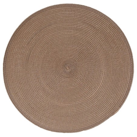 Set de table tresse rond taupe