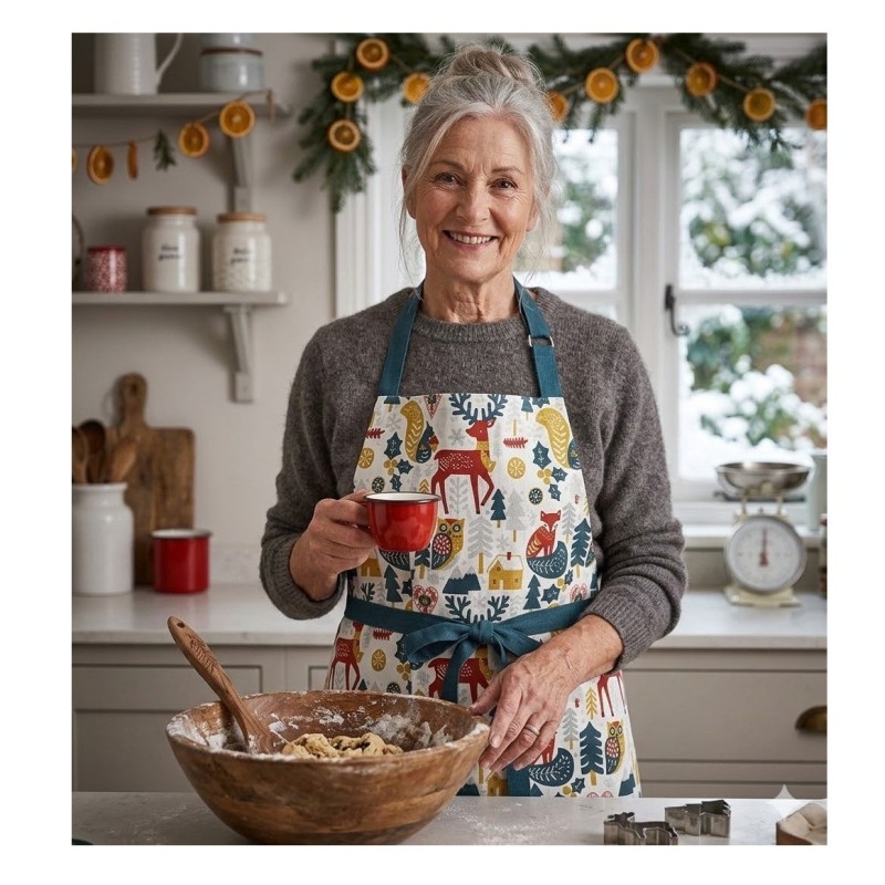 Tablier en coton Animaux d hiver