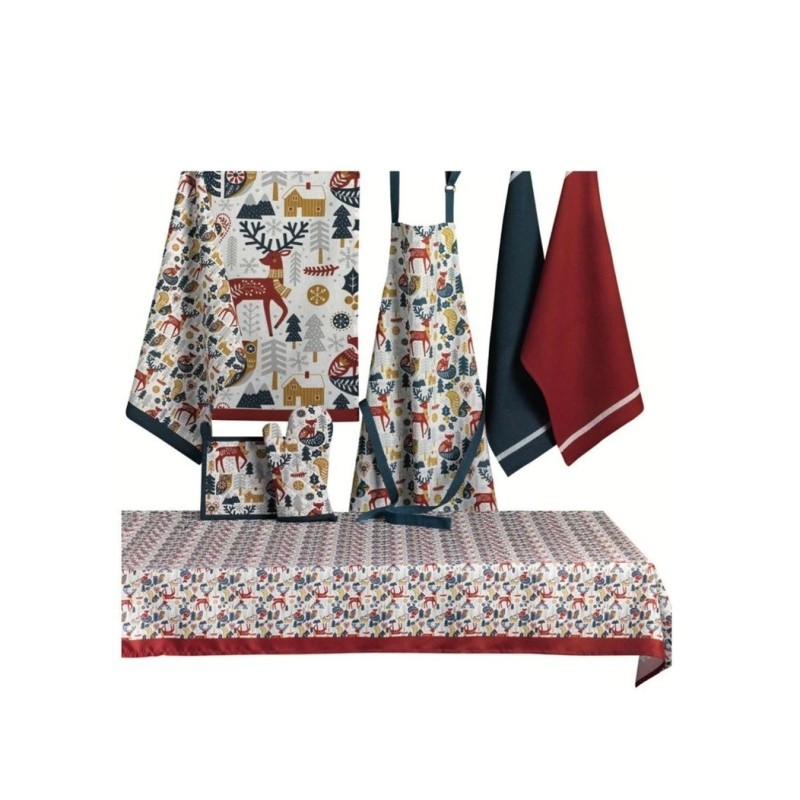 Tablier en coton Animaux d hiver