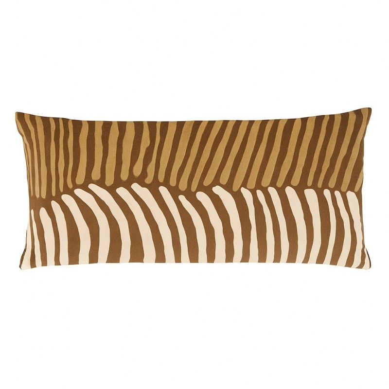 Coussin en coton broderie zebre