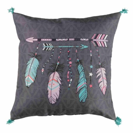Coussin Plumes été Indien