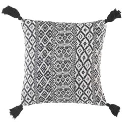 Coussin avec pompons Geometrique Scenarel