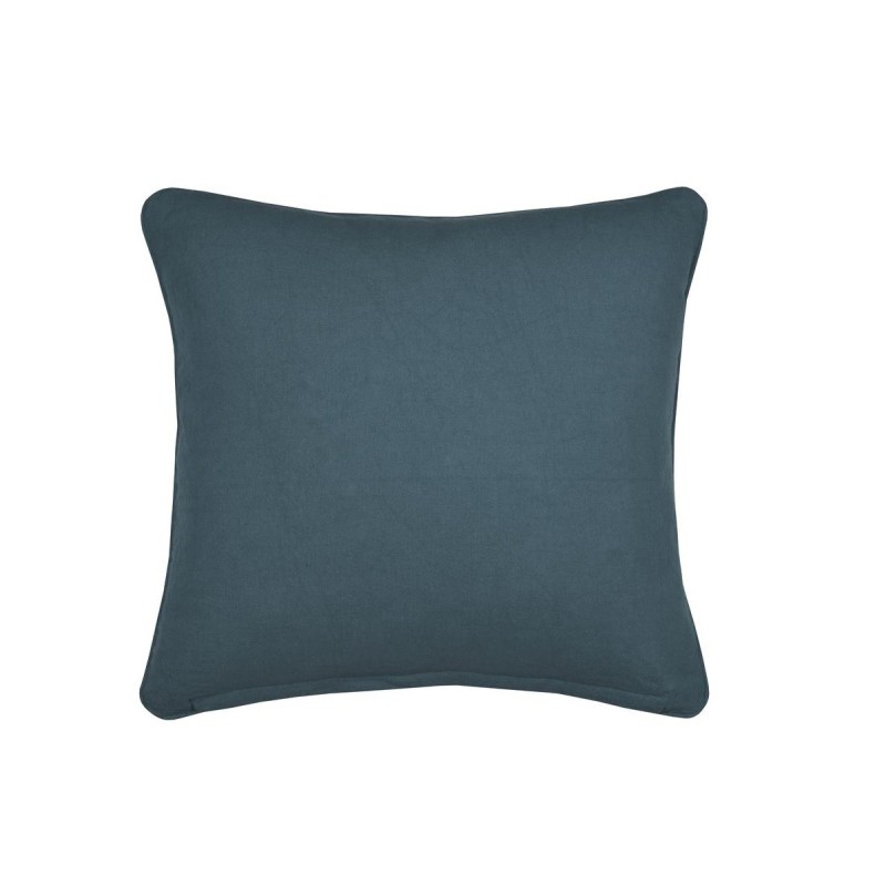 Coussin en gaze de coton 45 x 45 cm Pop color bleu petrole