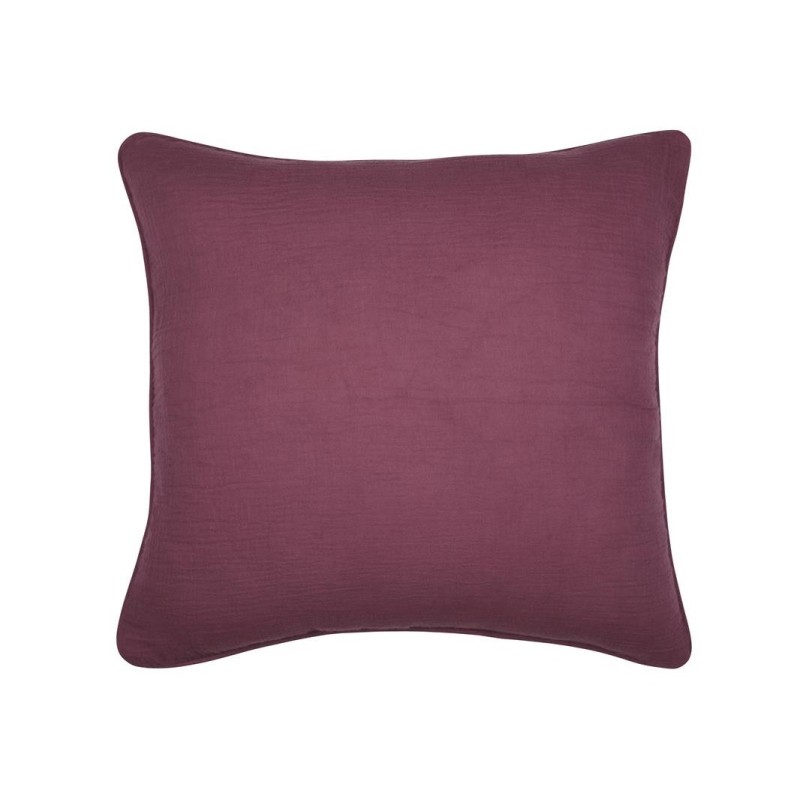 Coussin en gaze de coton 45 x 45 cm Pop color pourpre
