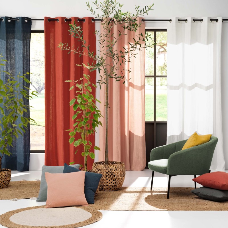 Coussin gaze de coton 40x40cm Angeliase anthracite