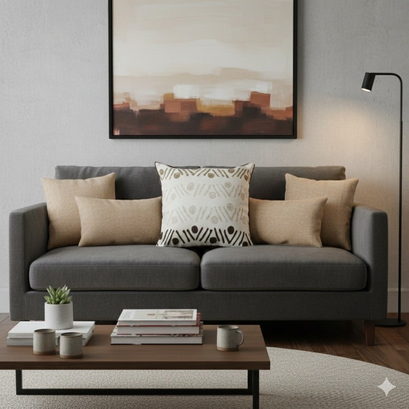 Coussin Passepoil Modele Mambo 60 x 60 cm