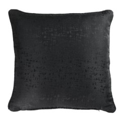 Coussin Passepoil Adamo Jacquard Noir 60 x 60 cm