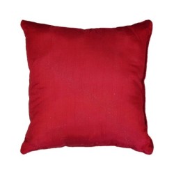 Coussin Passepoil polyester Shantung Scintille Rouge 40 x 40 cm