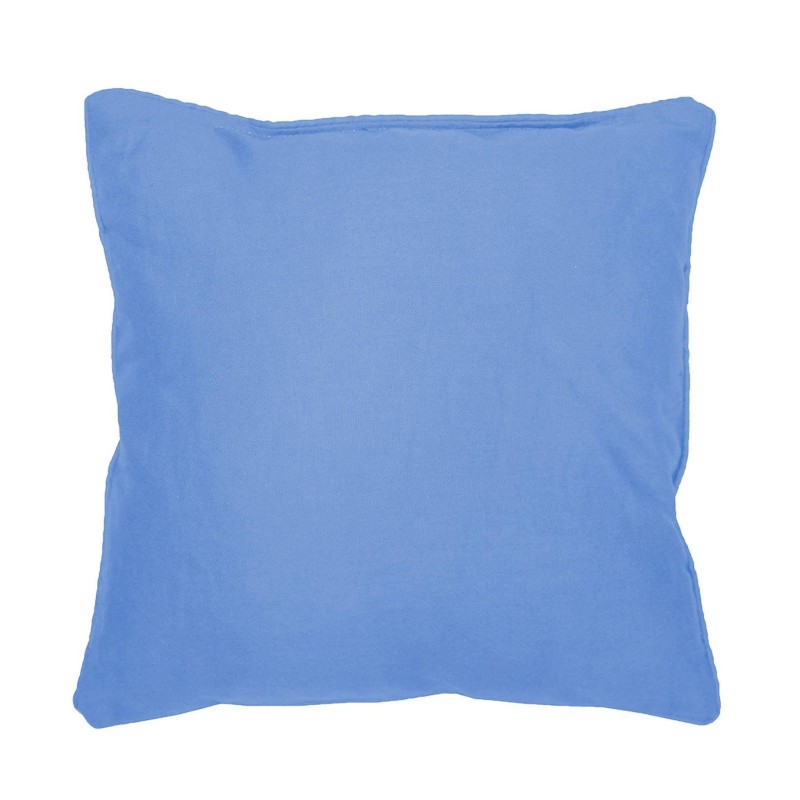 Coussin Passepoil Uni Panama Bleu Azur 60 x 60 cm