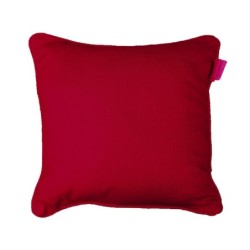 Coussin Passepoil Uni Panama Rouge 60 x 60 cm