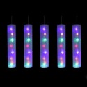 5 Tubes Lumineux avec Étoiles LED Multicolores 40 LED