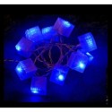 Guirlande cubes lumineux 10 Led bleue