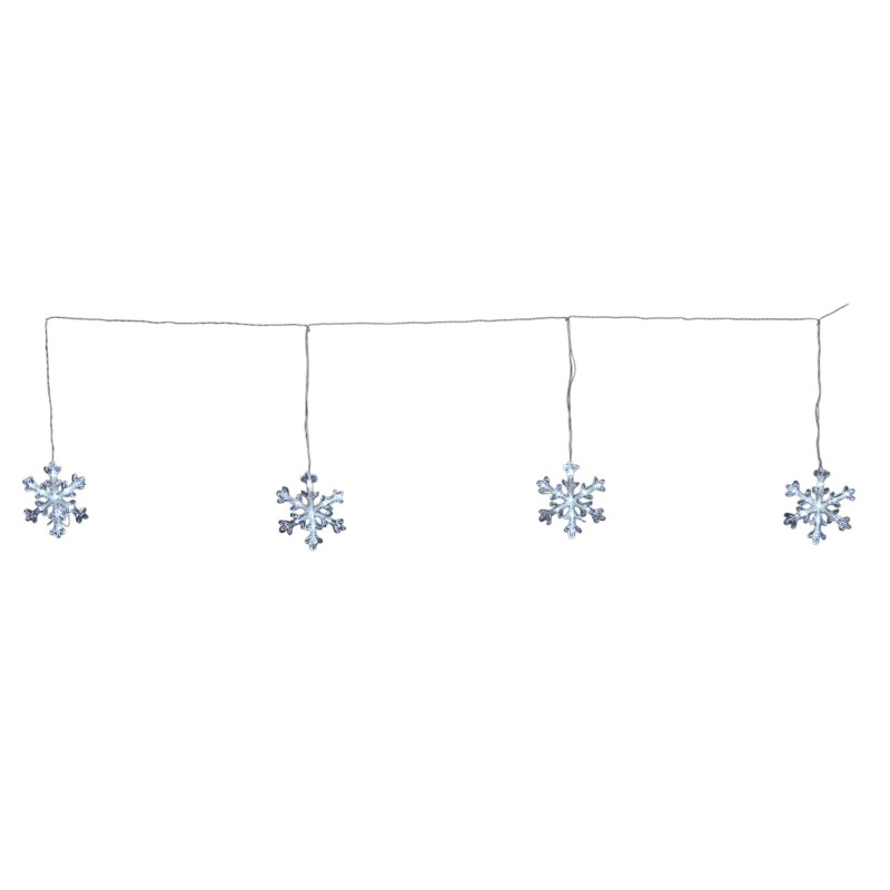 Guirlande électrique bannière de flocons 50Led