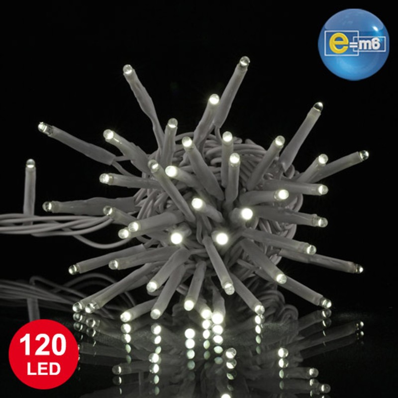 Guirlande électrique exterieur 120 Led blanc 12m