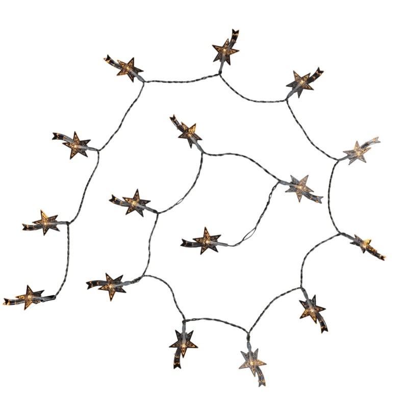 Guirlande électrique exterieur 40 etoiles filantes blanc chaud