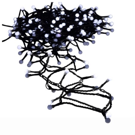 Guirlande Lumineuse Boules Cerise 200 LED Blanc 8 Fonctions