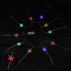 Guirlande lumineuse interieure 10 etoiles fibre optique multicouleur