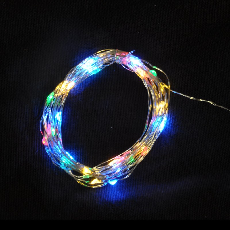 Guirlande Lumineuse Intérieure Fil de Cuivre 20 Mini LED Multicolores