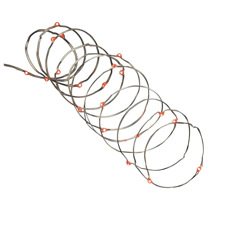 Guirlande Lumineuse Intérieure Fil de Cuivre 20 Mini LED Rouges