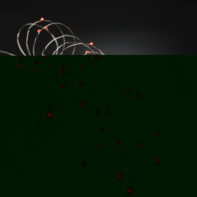 Guirlande Lumineuse Intérieure Fil de Cuivre 20 Mini LED Rouges