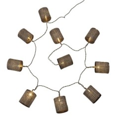 Guirlande Lumineuse Intérieure Tube Strass Argent 10 LED