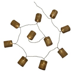 Guirlande Lumineuse Intérieure Tube Strass Or 10 LED