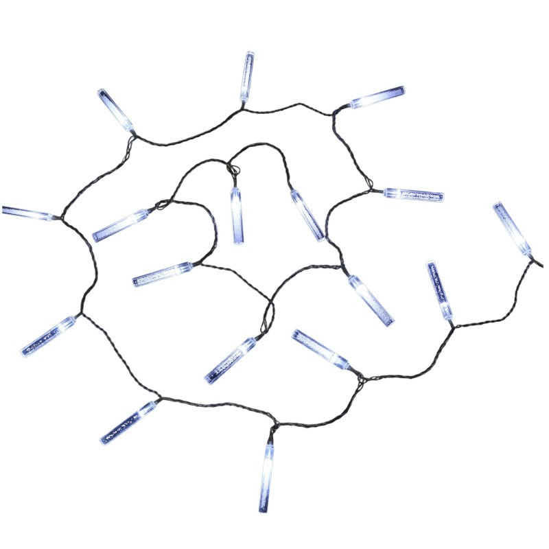 Guirlande Lumineuse LED en Glaçons 32 Glaçons LED Blanc