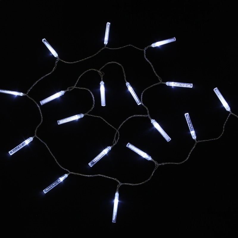 Guirlande Lumineuse LED en Glaçons 32 Glaçons LED Blanc