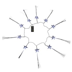 Guirlande Lumineuse LED Étoiles Fibre Optique 10 LED Blanc