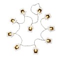 Guirlande Lumineuse LED Maison en Bois 8 LED Blanc Chaud
