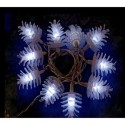 Guirlande pomme de pin lumineuse 10 Led blanc