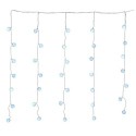 Rideau de Boules Lumineuses 35 LED Blanc Fixe