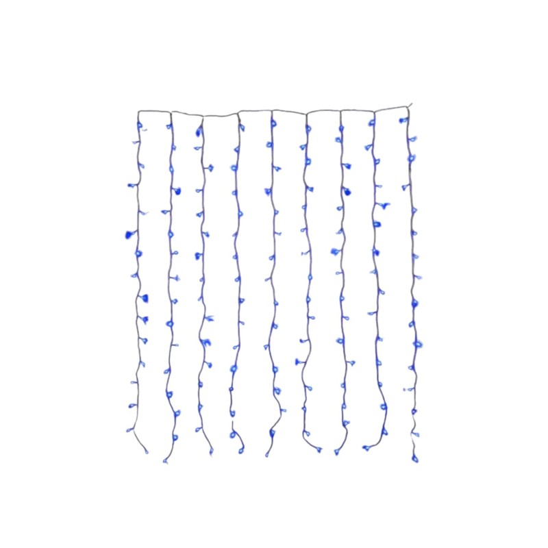 Rideau Lumineux LED Bleu 144 LED avec 8 fonctions