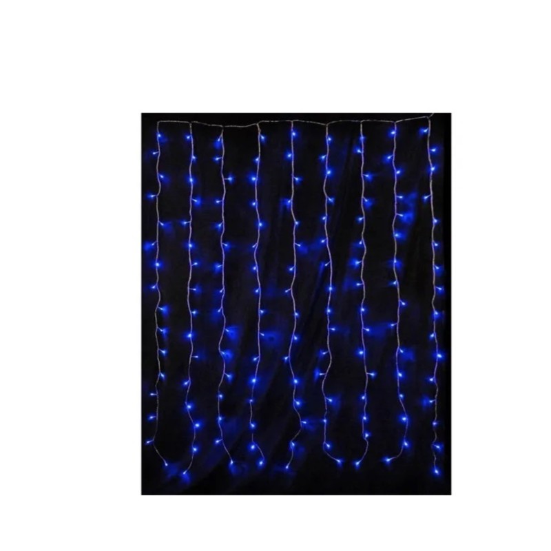 Rideau Lumineux LED Bleu 144 LED avec 8 fonctions